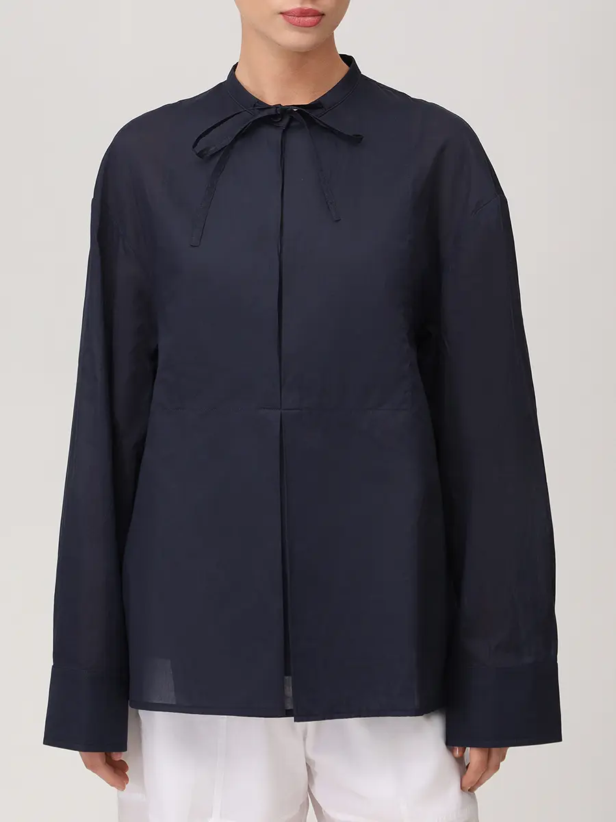 Рубашка хлопковая JIL SANDER J02DL0282-J45326-402 Синий  Фото 4