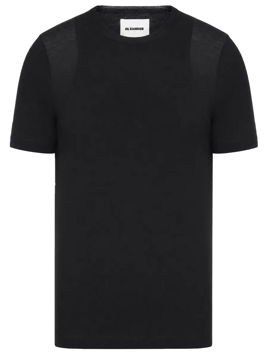 Футболка хлопковая JIL SANDER J02NF0012-J20342-001 Черный 