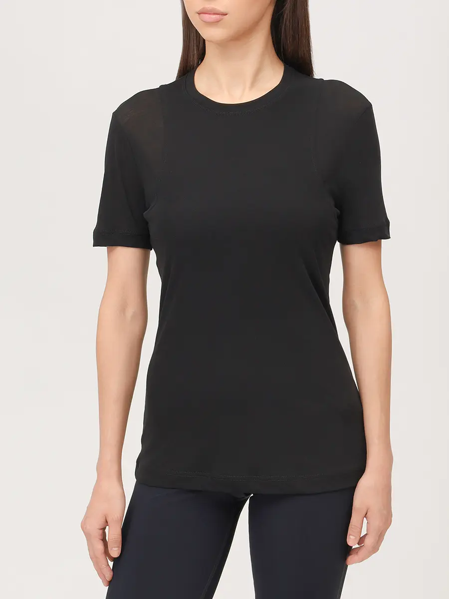 Футболка хлопковая JIL SANDER J02NF0012-J20342-001 Черный  Фото 4