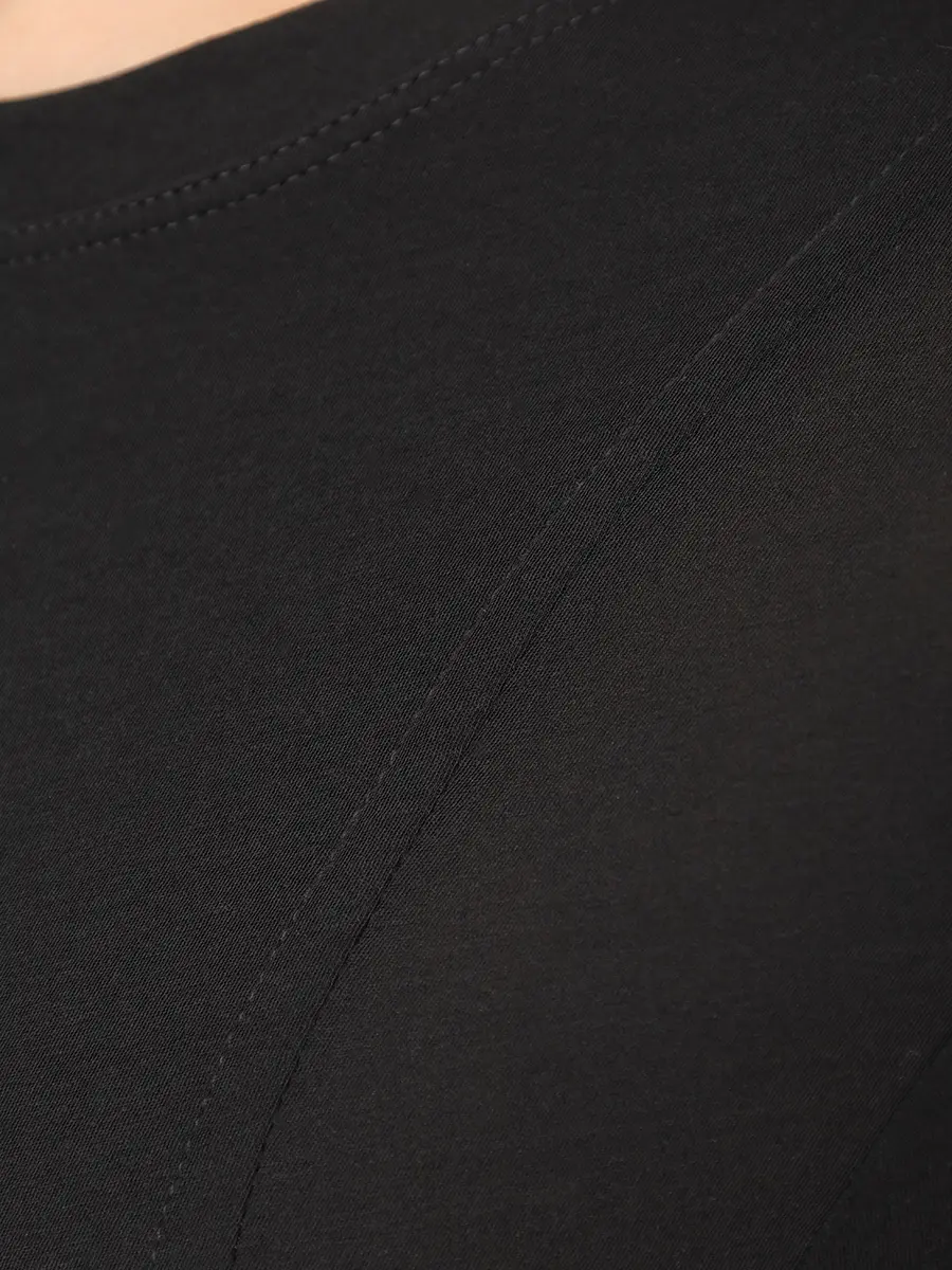 Футболка хлопковая JIL SANDER J02NF0012-J20342-001 Черный  Фото 6