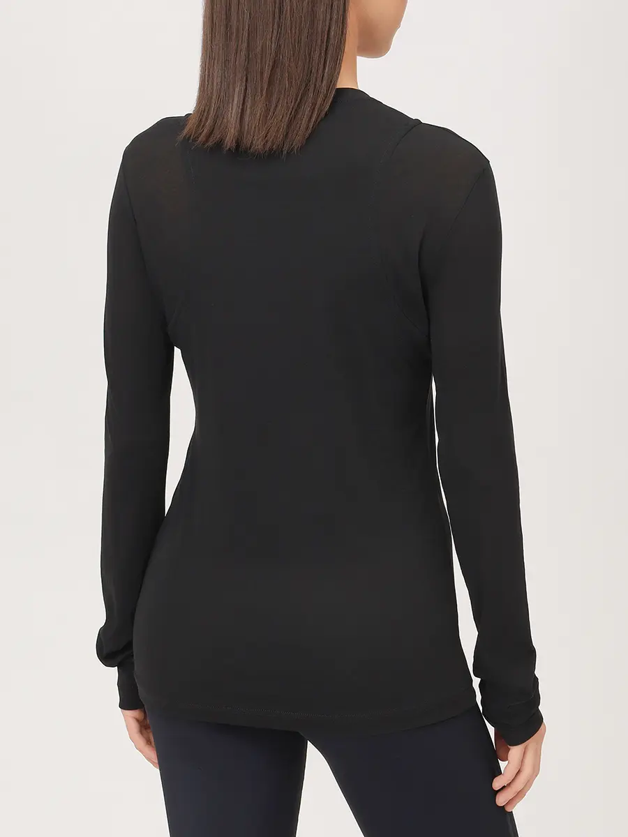 Лонгслив хлопковый JIL SANDER J02NH0017-J20342-001 Черный  Фото 3