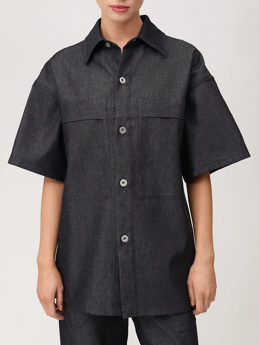 Рубашка джинсовая JIL SANDER J40DL0175-J46664-010 Деним  Фото 4