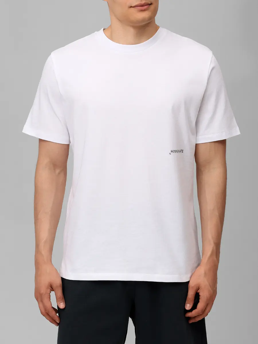 Футболка хлопковая HINNOMINATE HMABM01513 BIANCO OTTICO Белый  Фото 4