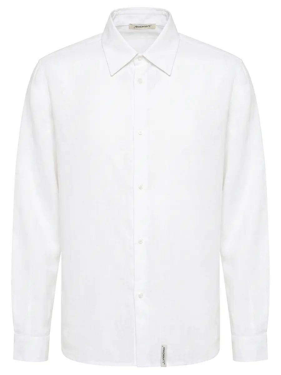 Рубашка изо льна и вискозы HINNOMINATE HMABM01549 BIANCO Белый 