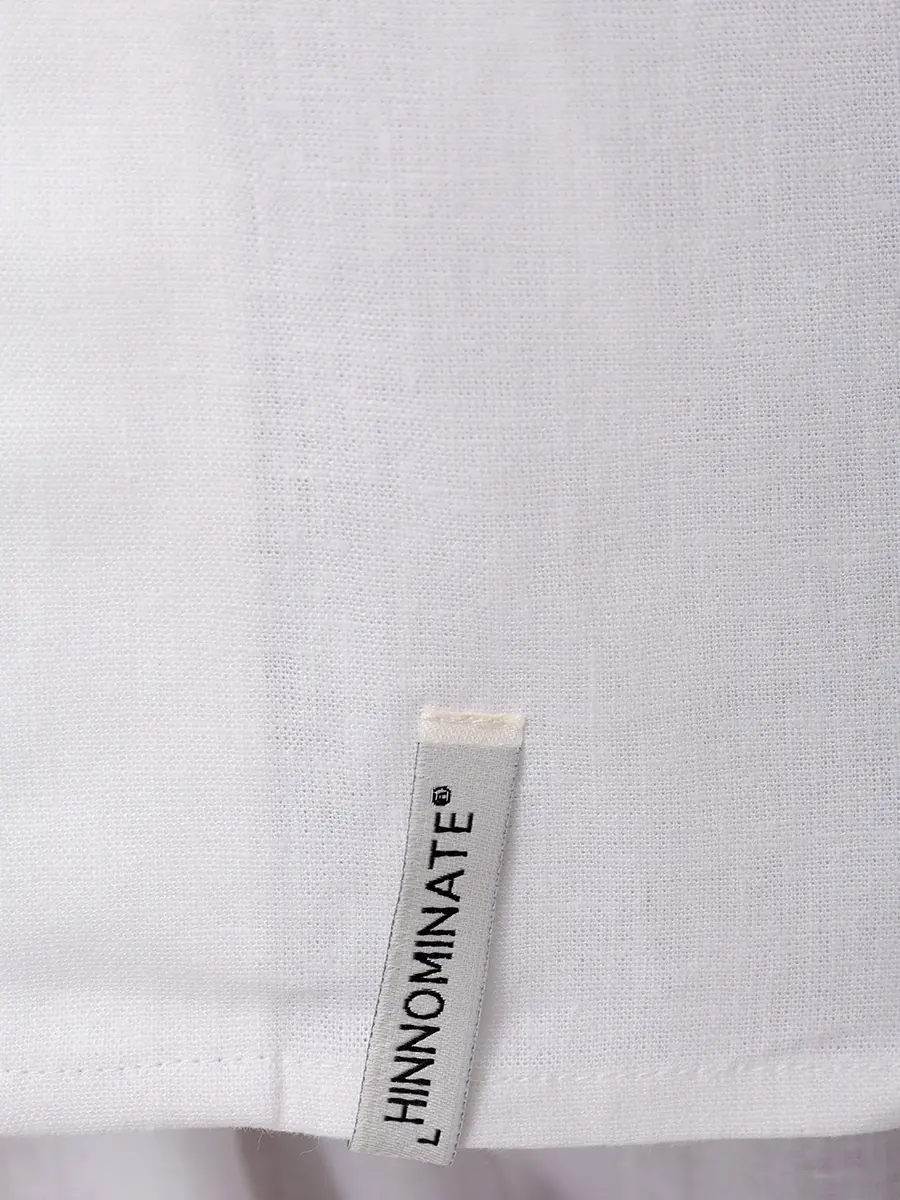 Рубашка изо льна и вискозы HINNOMINATE HMABM01550 BIANCO Белый  Фото 6