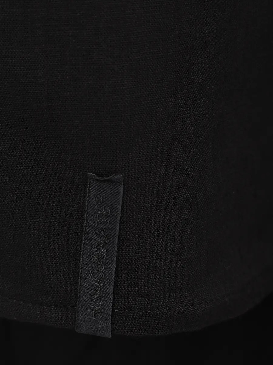 Рубашка изо льна и вискозы HINNOMINATE HMABM01550 NERO Черный  Фото 6
