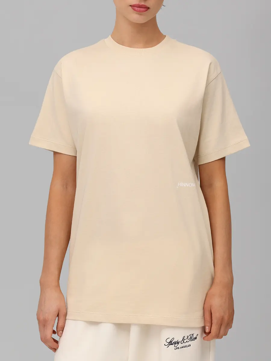 Футболка хлопковая HINNOMINATE HMABW02368 BEIGE Бежевый  Фото 4