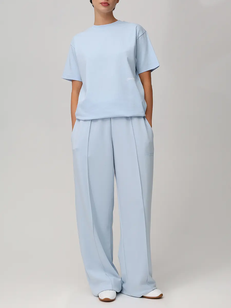 Футболка хлопковая HINNOMINATE HMABW02368 AZZURRO PASTELLO Голубой  Фото 2