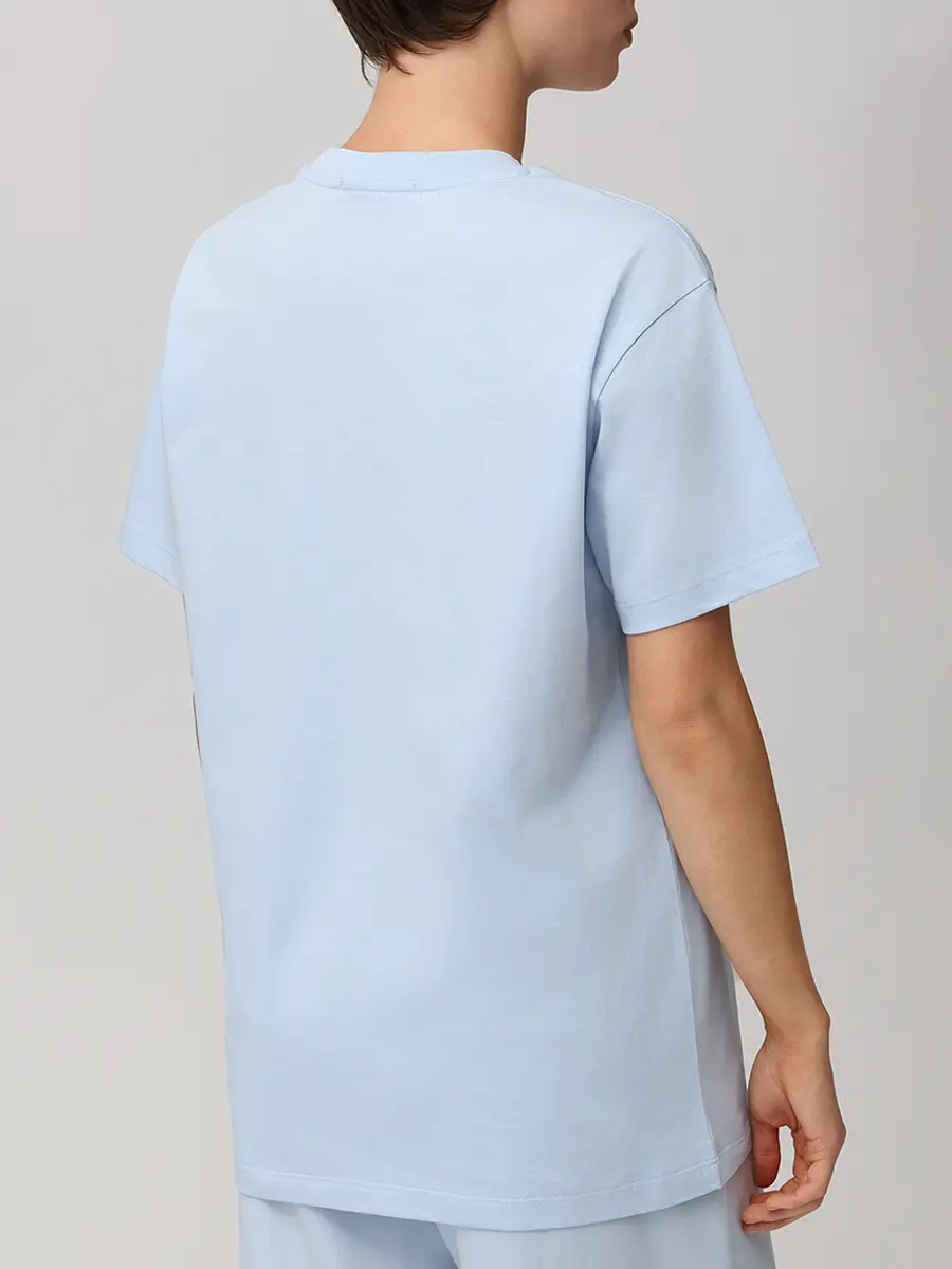 Футболка хлопковая HINNOMINATE HMABW02368 AZZURRO PASTELLO Голубой  Фото 3