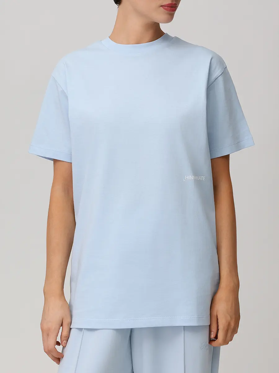Футболка хлопковая HINNOMINATE HMABW02368 AZZURRO PASTELLO Голубой  Фото 4
