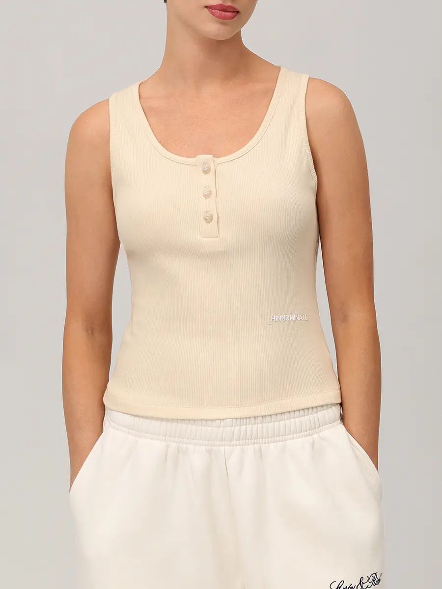 Топ хлопковый HINNOMINATE HMABW02509 BEIGE Бежевый  Фото 4