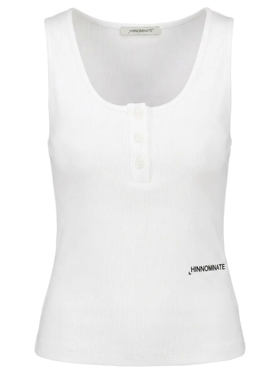 Топ хлопковый HINNOMINATE HMABW02509 BIANCO OTTICO Белый 