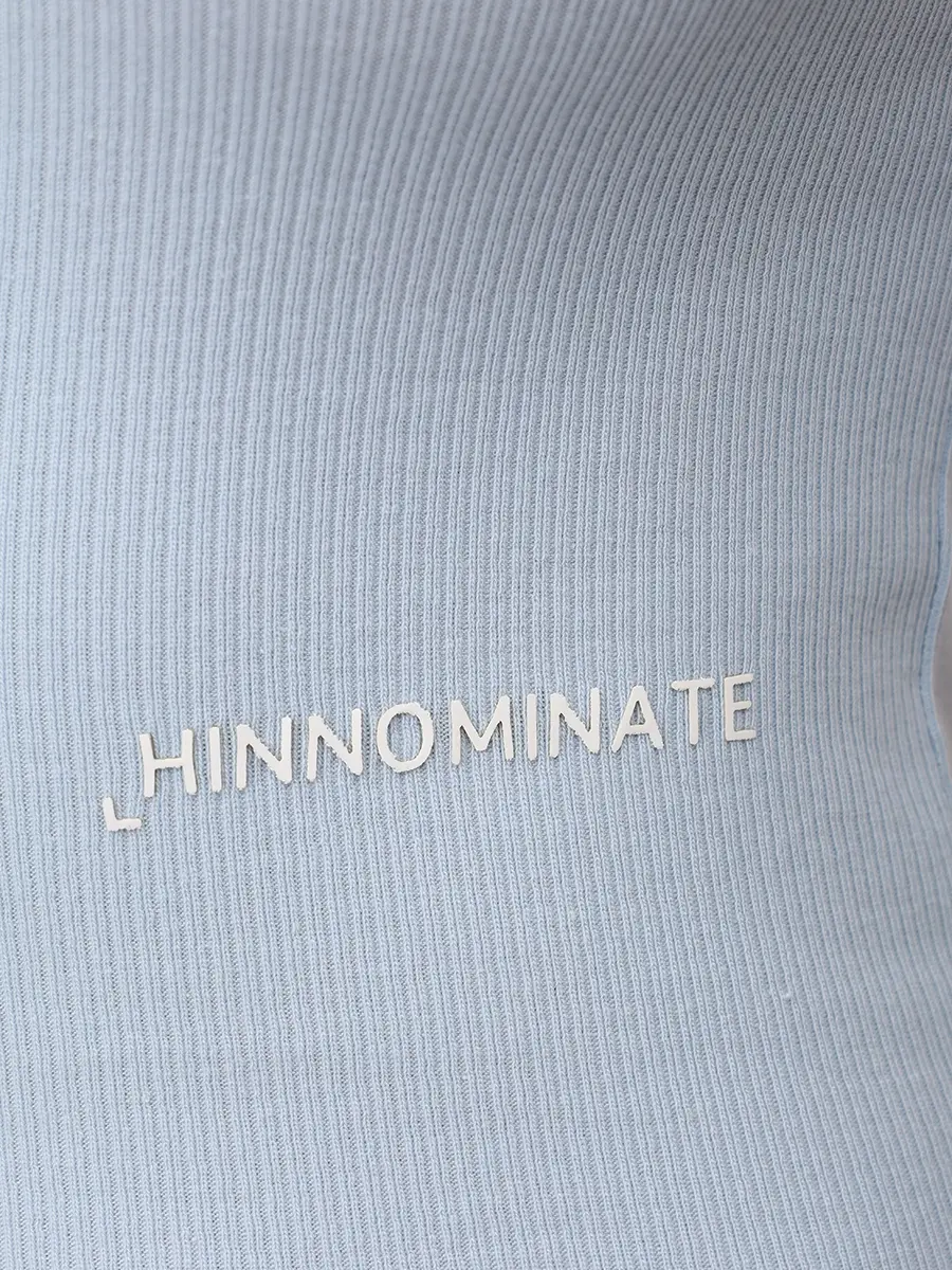 Топ хлопковый HINNOMINATE HMABW02512 AZZURRO PASTELLO Голубой  Фото 6