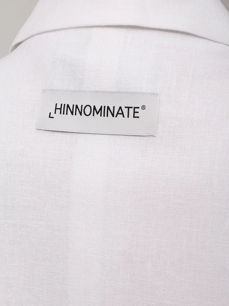 Жилет изо льна и вискозы HINNOMINATE HMABW02626 BIANCO Белый  Фото 6