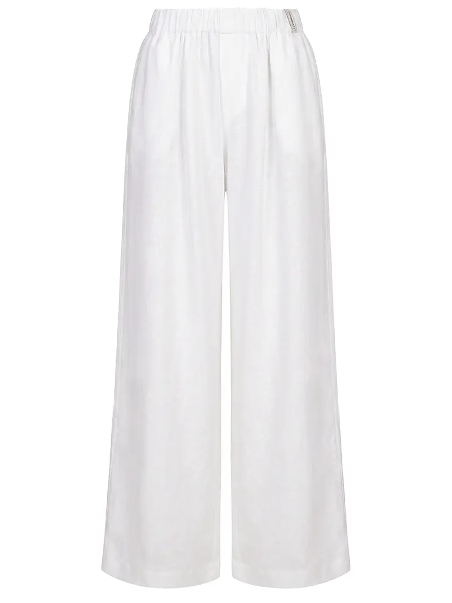 Брюки изо льна и вискозы HINNOMINATE HMABW02641 BIANCO Белый 