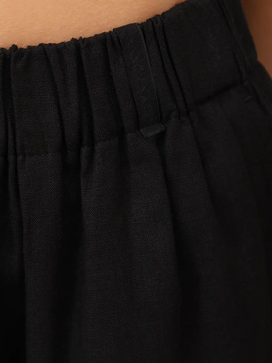 Брюки изо льна и вискозы HINNOMINATE HMABW02641 NERO Черный  Фото 6