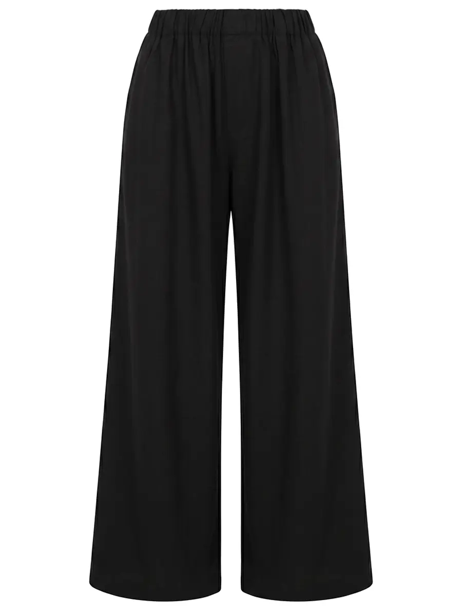 Брюки изо льна и вискозы HINNOMINATE HMABW02641 NERO Черный 