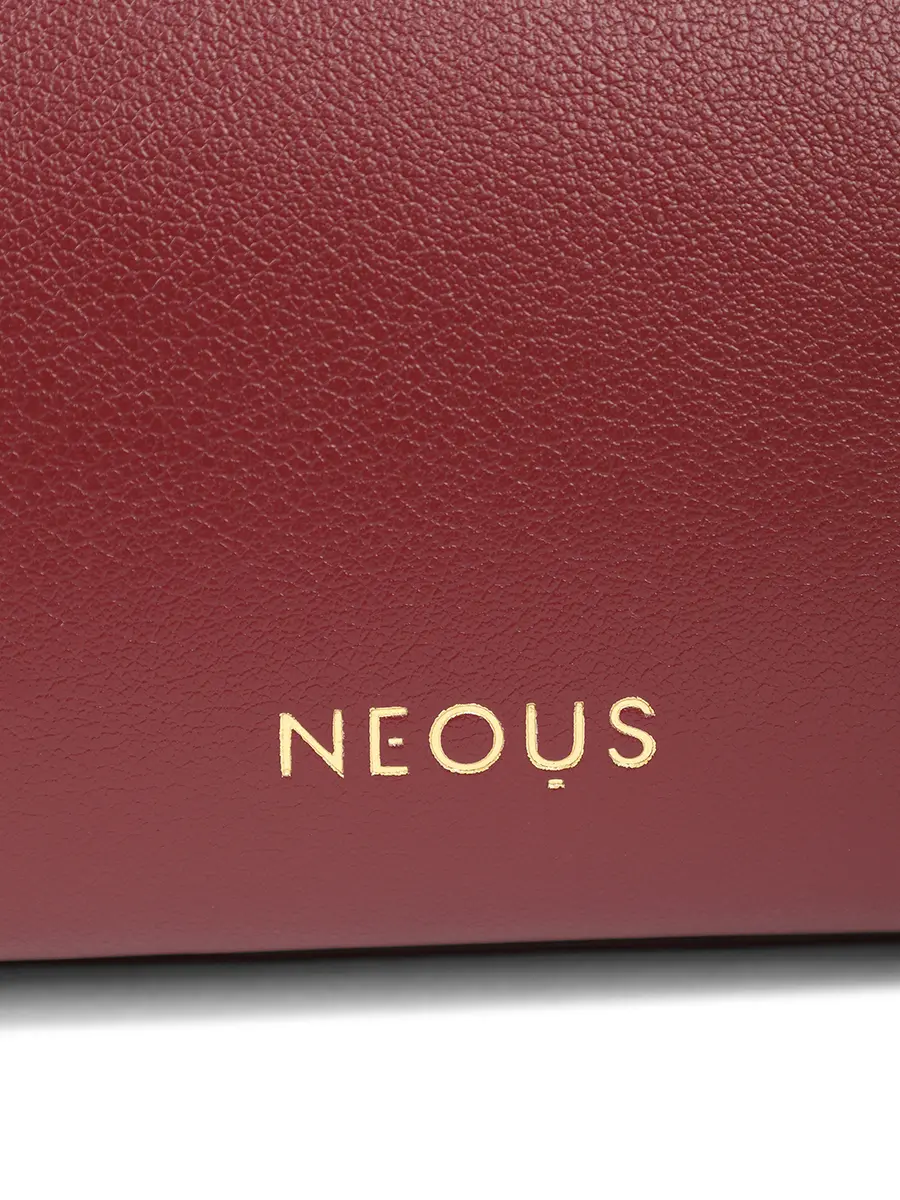 Сумка кожаная NEOUS 00076A09B09 ARIES Бордовый  Фото 5