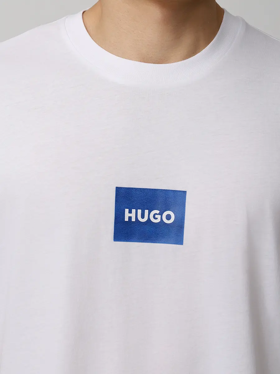 Футболка хлопковая HUGO 50554382/100 Белый  Фото 5