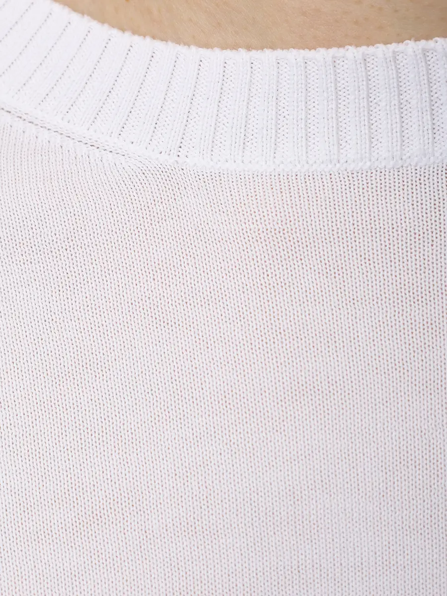 Джемпер хлопковый MALO UXA388-F3L27 E105 Белый  Фото 6