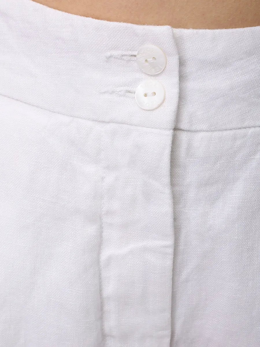 Шорты льняные 120% LINO 33ALIW29RS 0000476 050 Белый  Фото 6