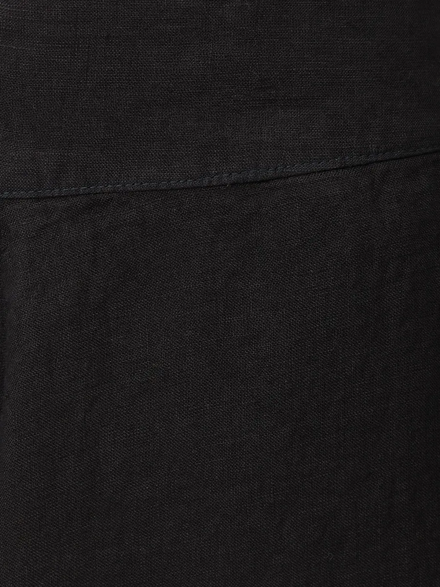 Юбка льняная 120% LINO 33ALIW59AF 000B317 065 Черный  Фото 6