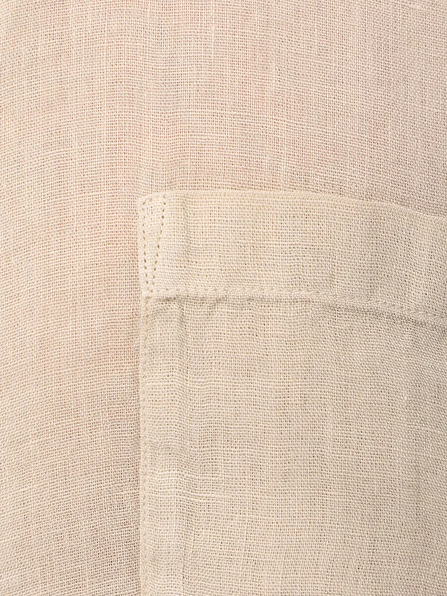 Рубашка льняная 120% LINO 33ALIM1368-0115-000/000901 Бежевый  Фото 6