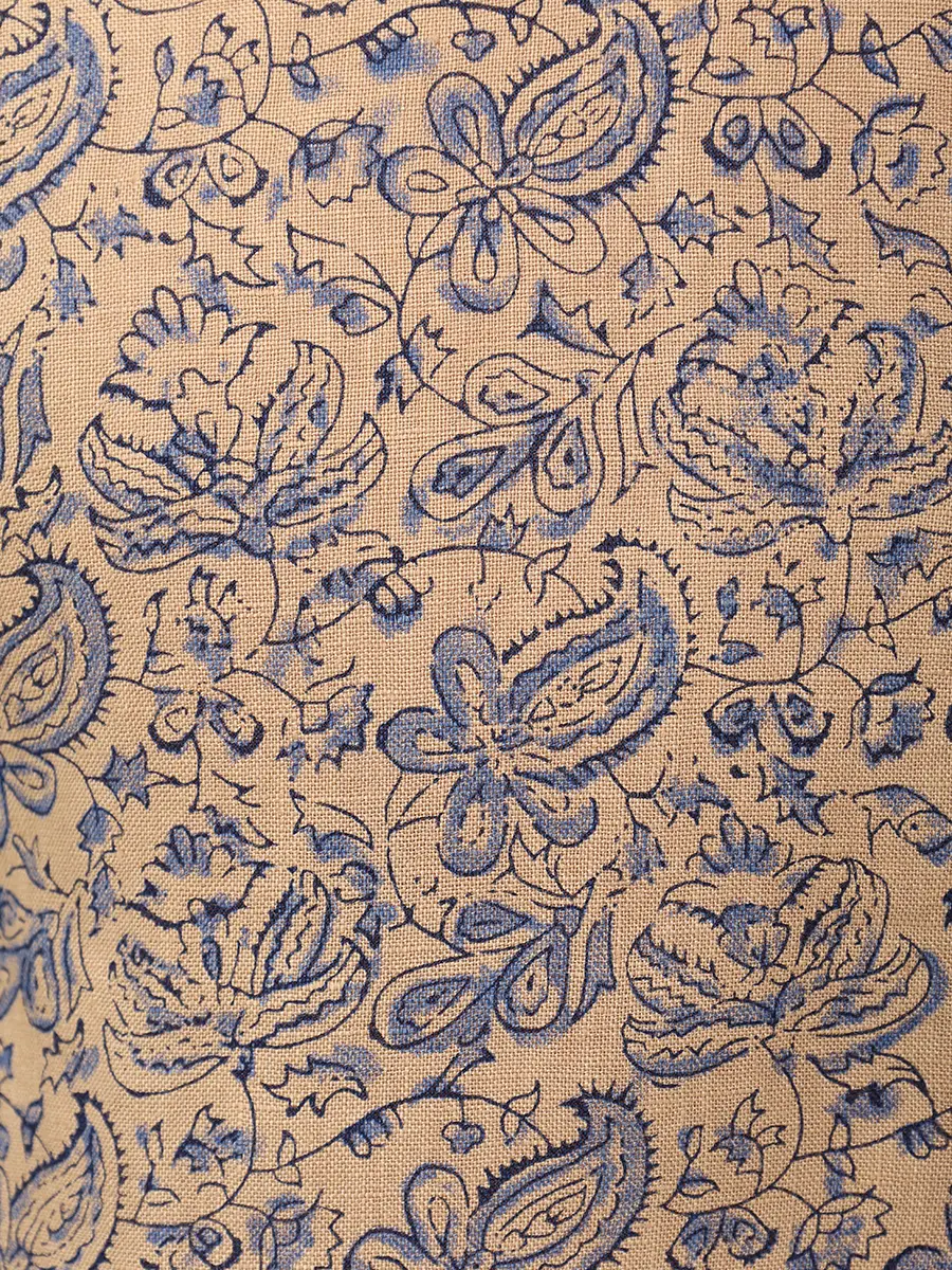 Рубашка льняная 120% LINO 33ALIM1425-G444-000/000092 Цветочный принт  Фото 6