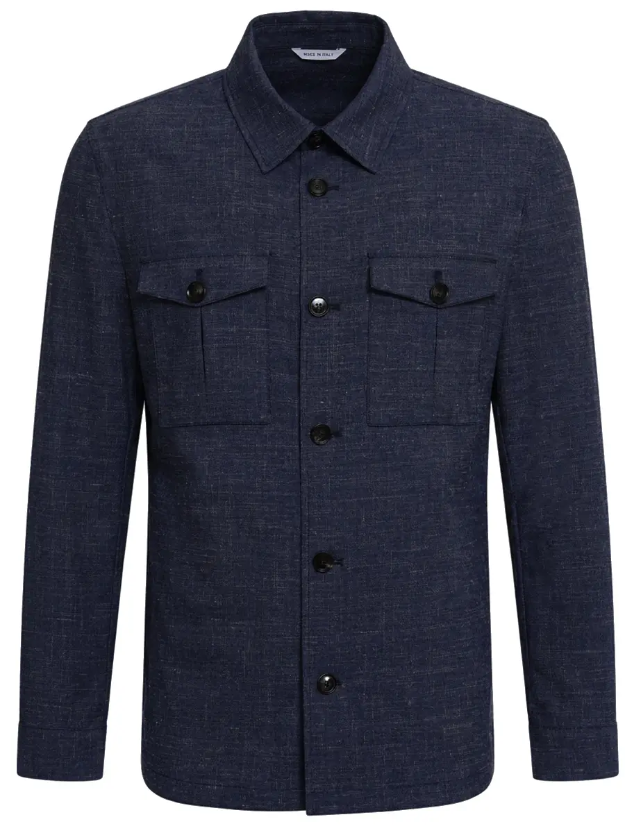 Рубашка шерстяная GENT'L MILANO 302037RS/6/SHIRT Синий 