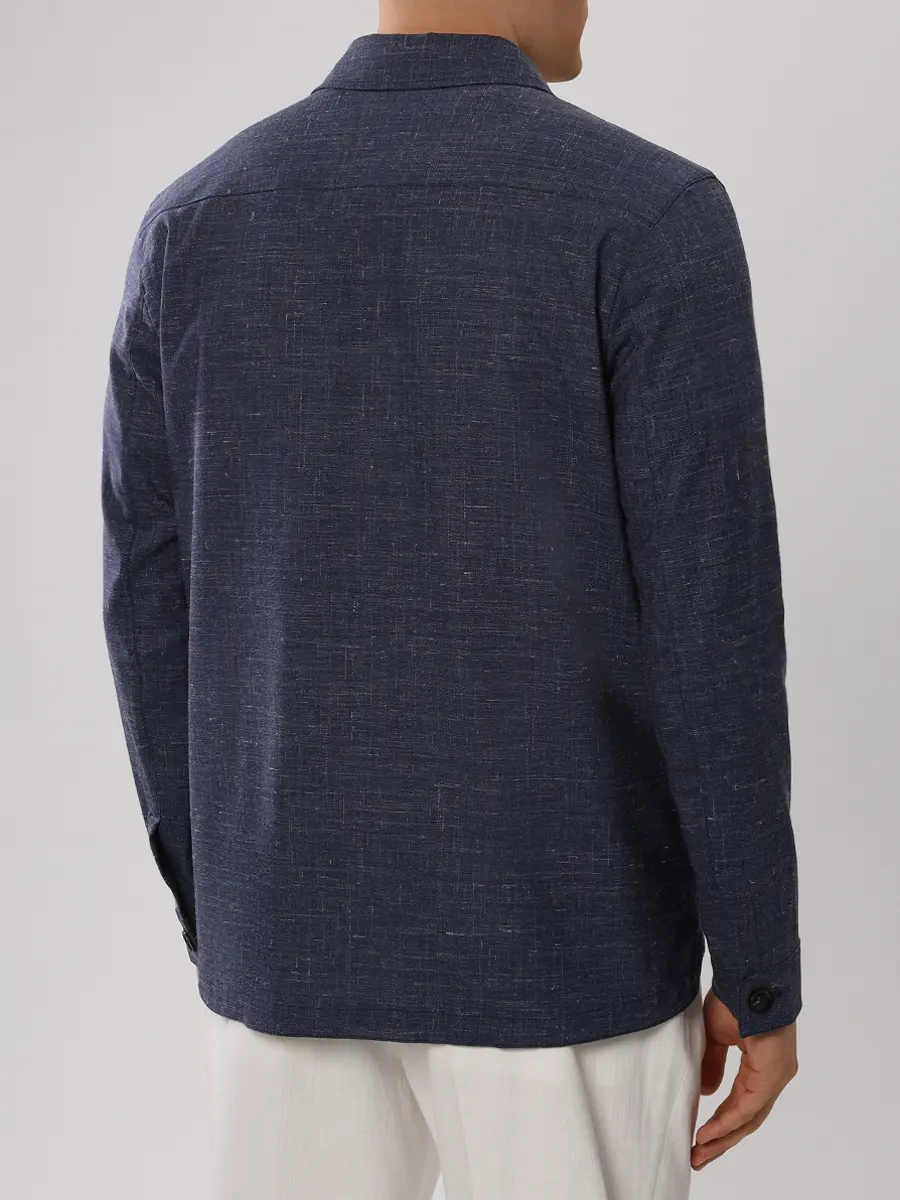 Рубашка шерстяная GENT'L MILANO 302037RS/6/SHIRT Синий  Фото 3