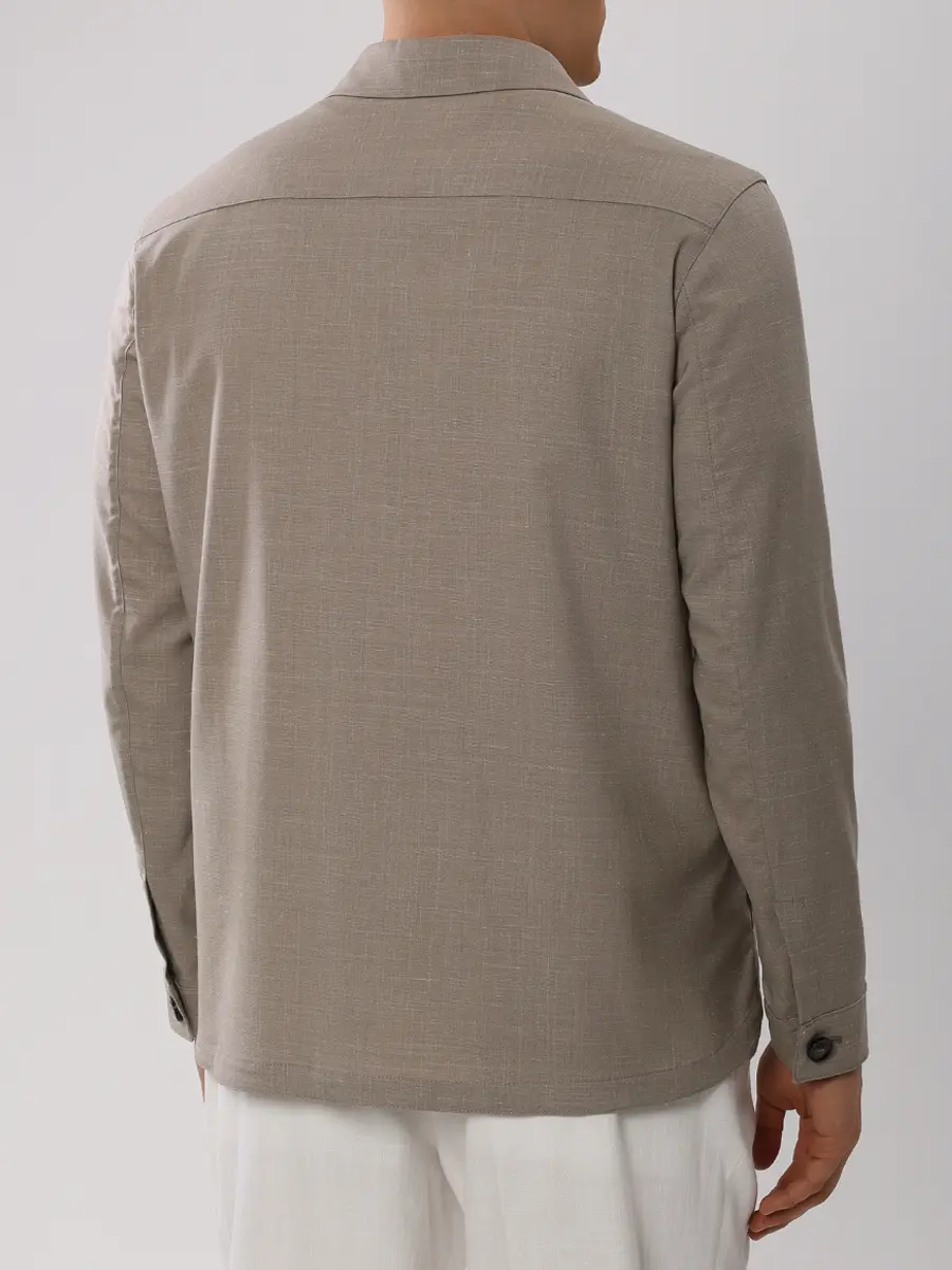 Рубашка шерстяная GENT'L MILANO 302037RS/2/SHIRT Бежевый  Фото 3