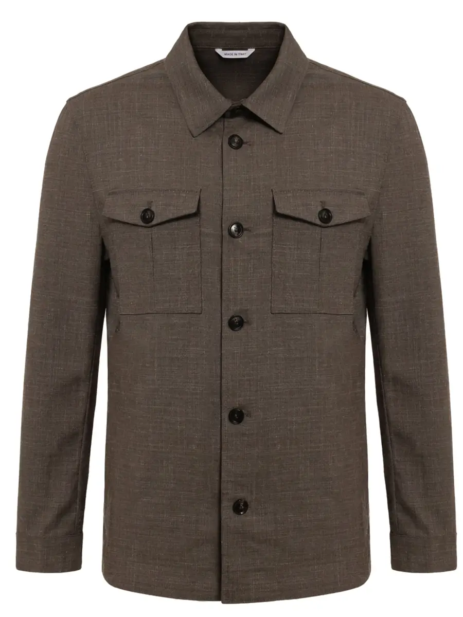 Рубашка шерстяная GENT'L MILANO 302037RS/4/SHIRT Коричневый 