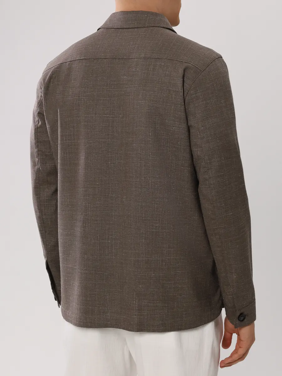 Рубашка шерстяная GENT'L MILANO 302037RS/4/SHIRT Коричневый  Фото 3