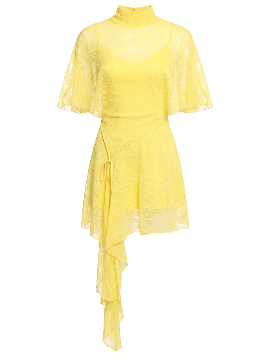 Платье кружевное DAVID KOMA RE26DK63D/YELLOW Желтый 