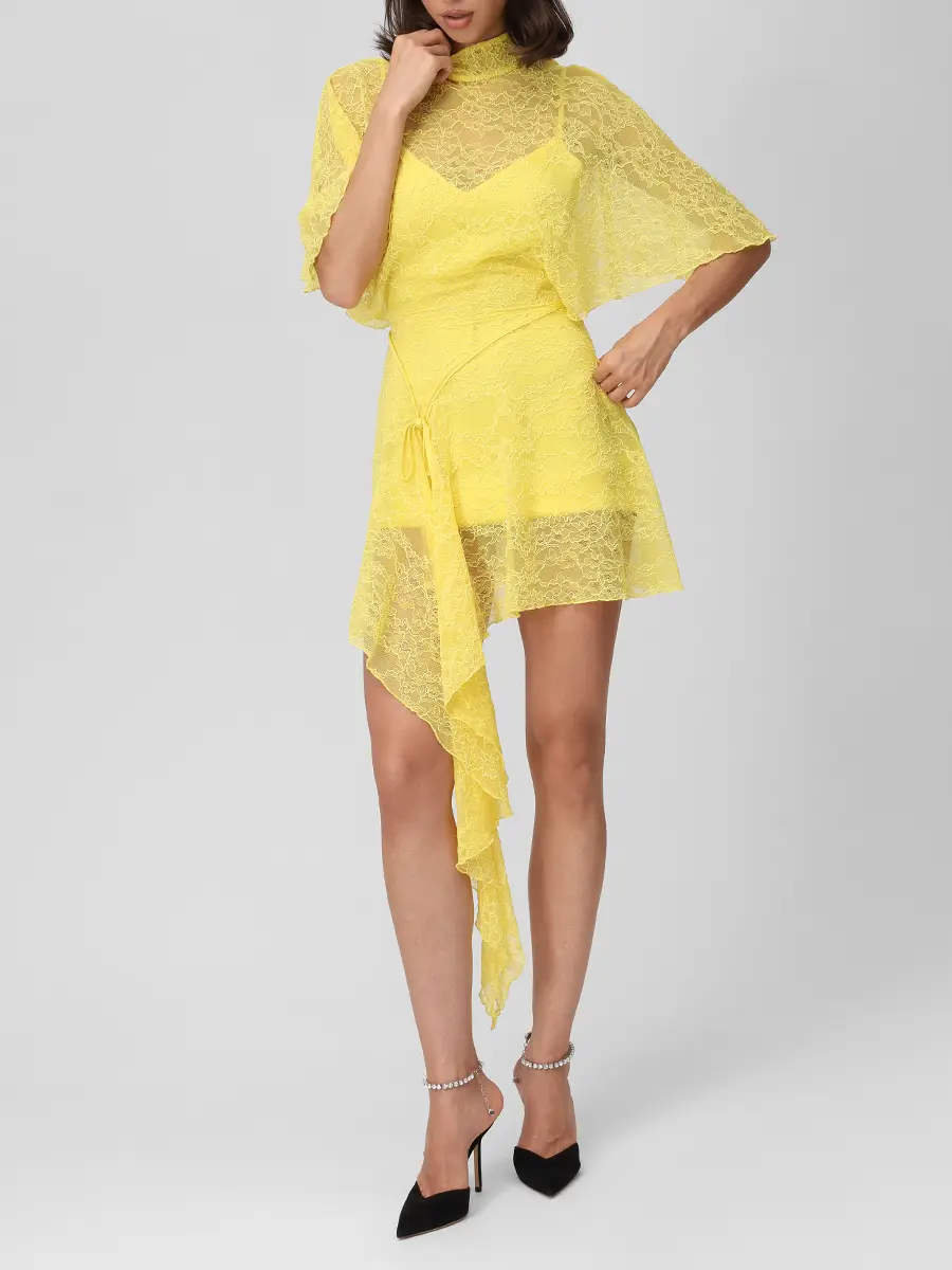 Платье кружевное DAVID KOMA RE26DK63D/YELLOW Желтый  Фото 2