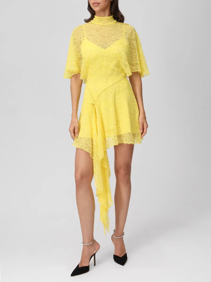 Платье кружевное DAVID KOMA RE26DK63D/YELLOW Желтый  Фото 4
