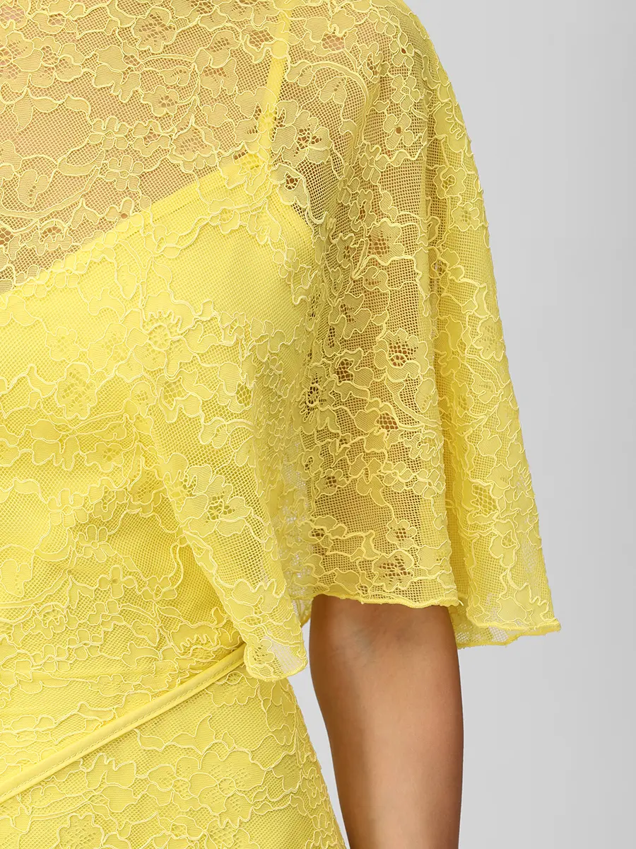 Платье кружевное DAVID KOMA RE26DK63D/YELLOW Желтый  Фото 5