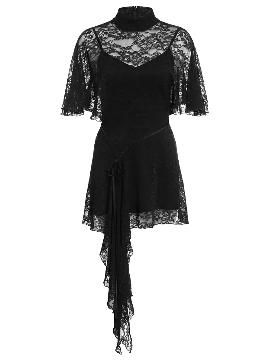 Платье кружевное DAVID KOMA RE26DK63D/BLACK Черный 