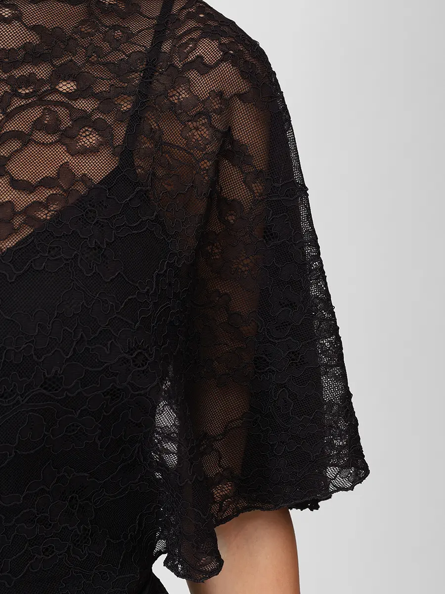 Платье кружевное DAVID KOMA RE26DK63D/BLACK Черный  Фото 6