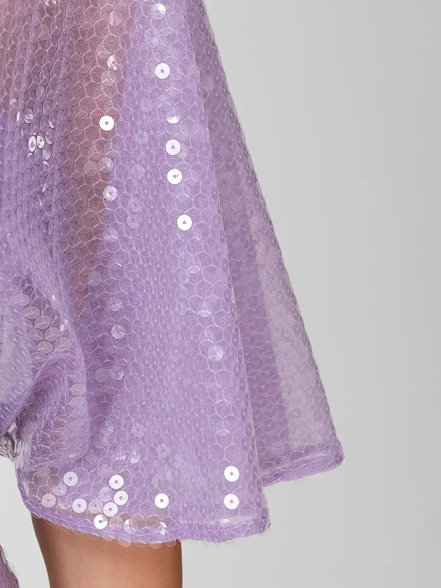 Платье с пайетками DAVID KOMA RE26DK83D/LILAC Фиолетовый  Фото 5