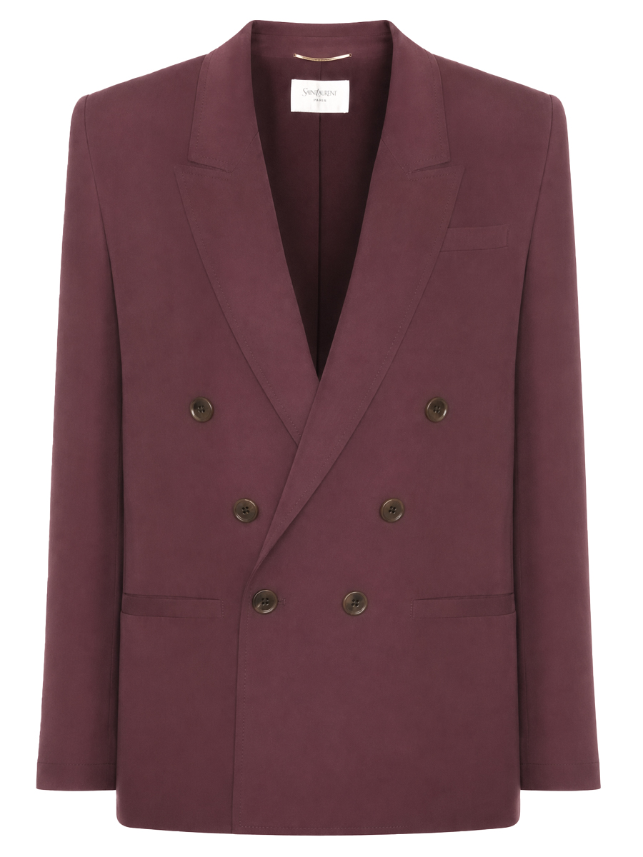 Пиджак шелковый SAINT LAURENT