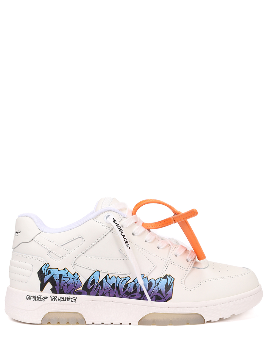 Кеды кожаные Out Of Office OFF-WHITE
