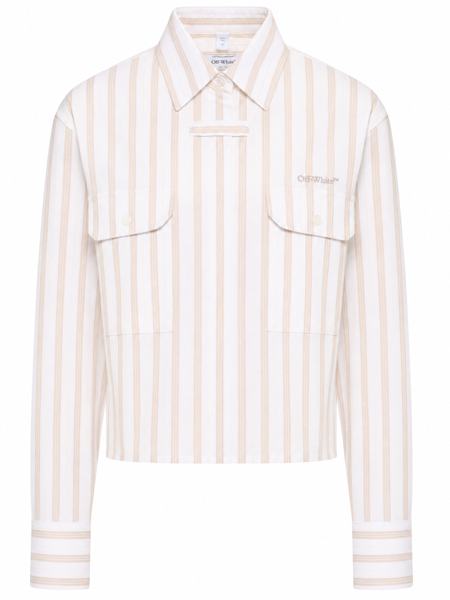 Рубашка из вискозы и хлопка OFF-WHITE