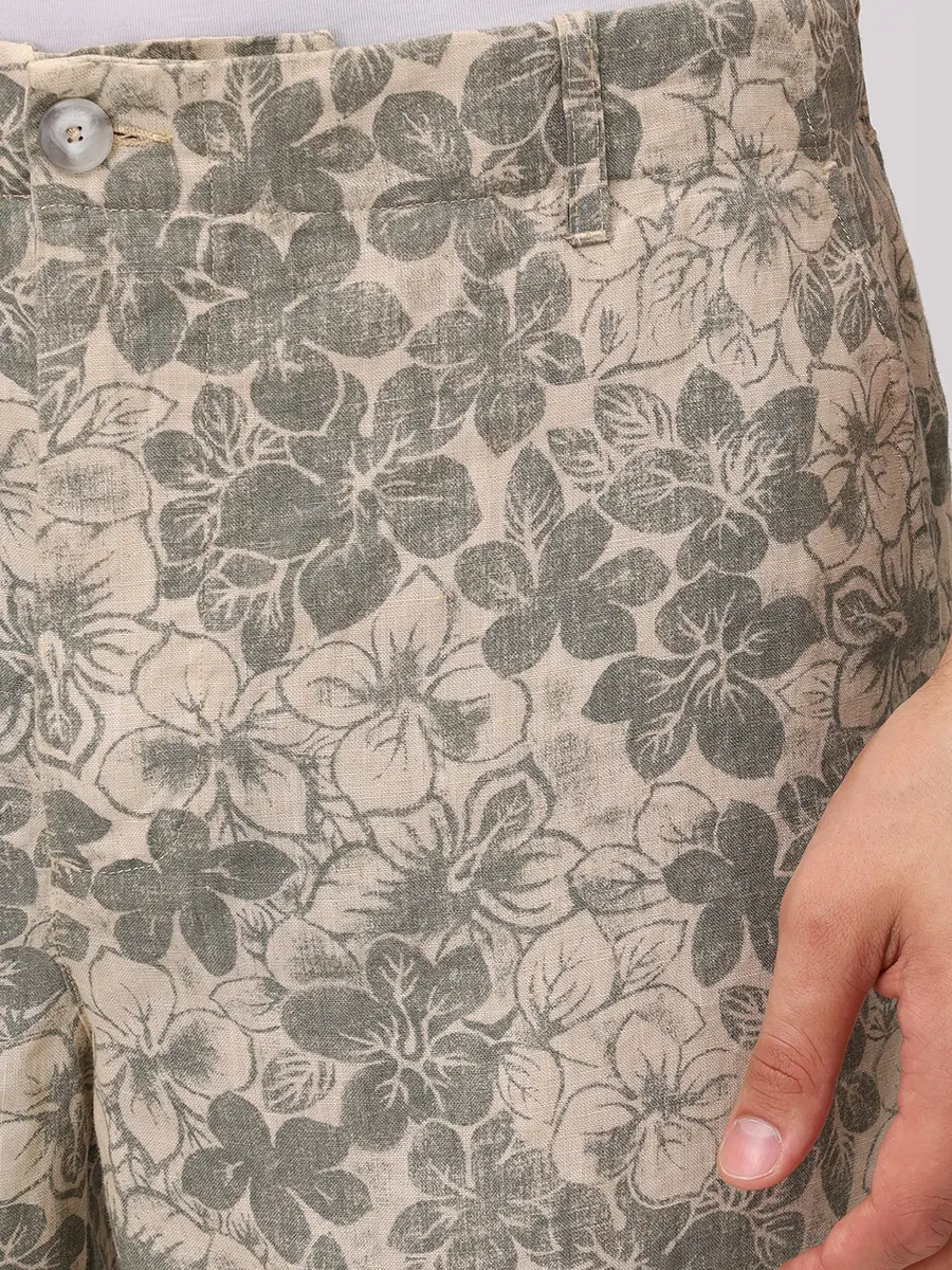 Костюм льняной 120% LINO 33ALIM19L3/33ALIM29R8-G448-000-000901 Бежевый  Фото 9