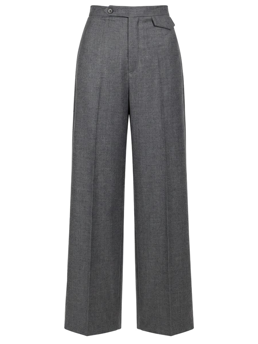 Брюки шерстяные с люрексом KITON