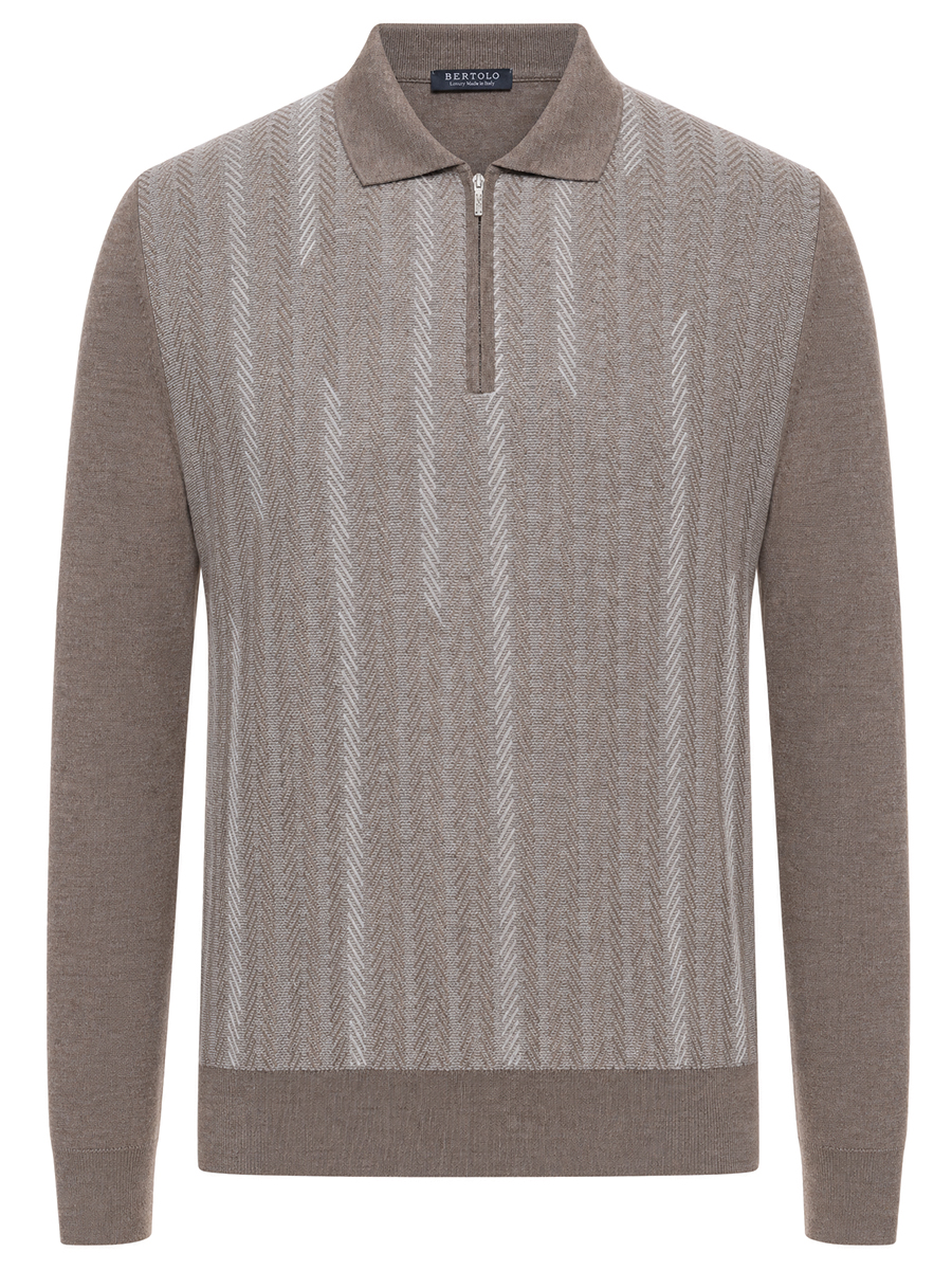 Поло из шерсти и шелка BERTOLO LUXURY MENSWEAR