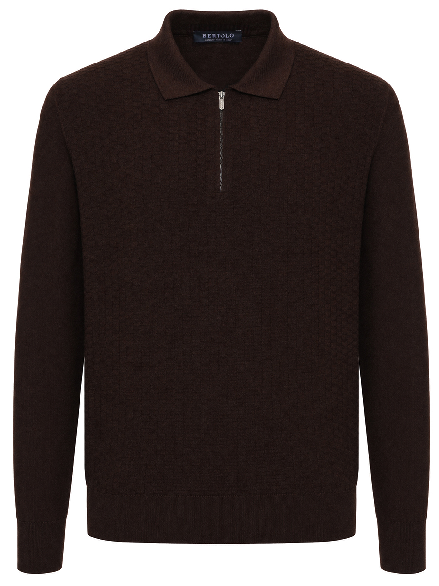 Поло из шерсти и шелка BERTOLO LUXURY MENSWEAR
