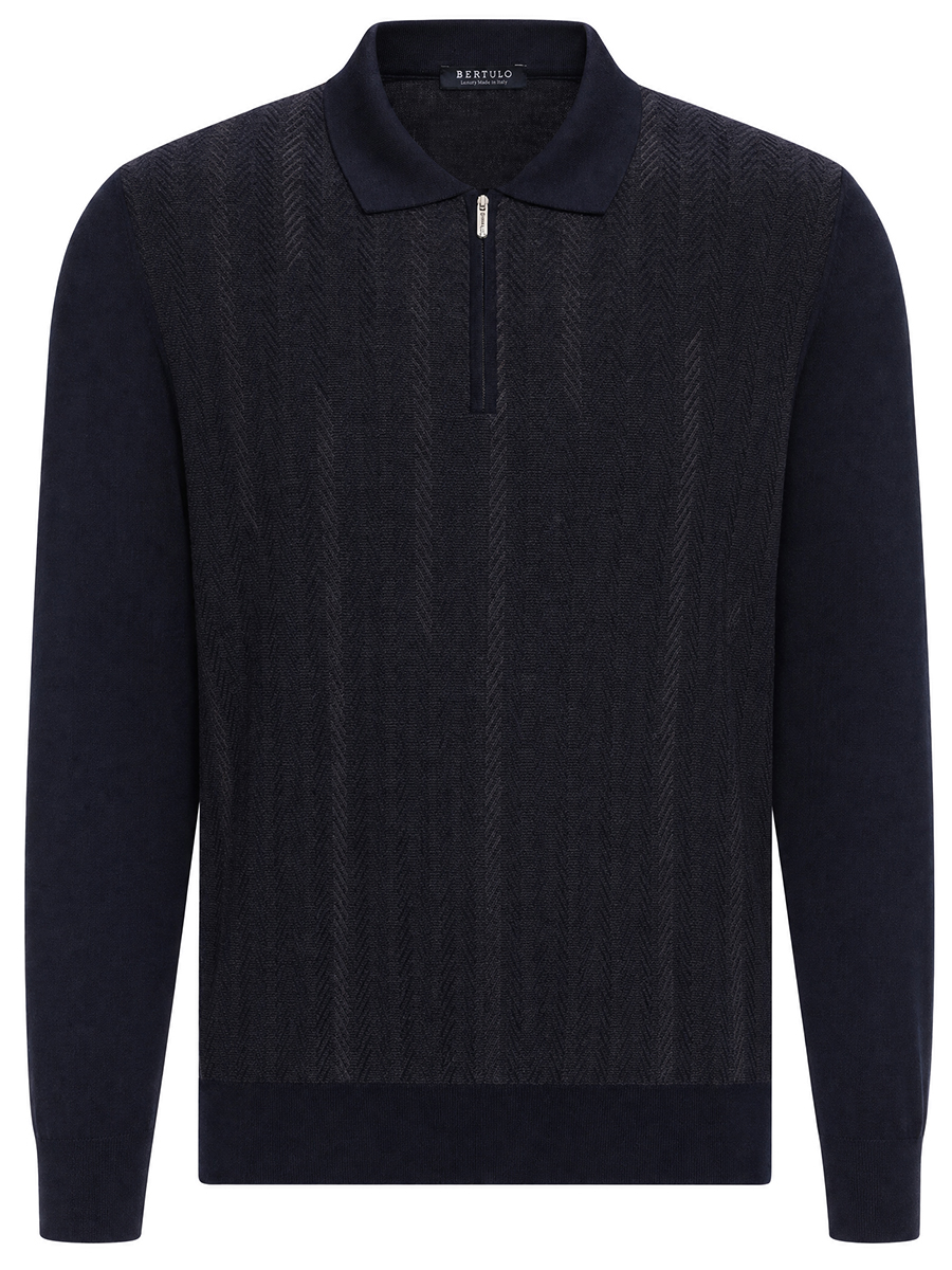 Поло из шерсти и шелка BERTOLO LUXURY MENSWEAR