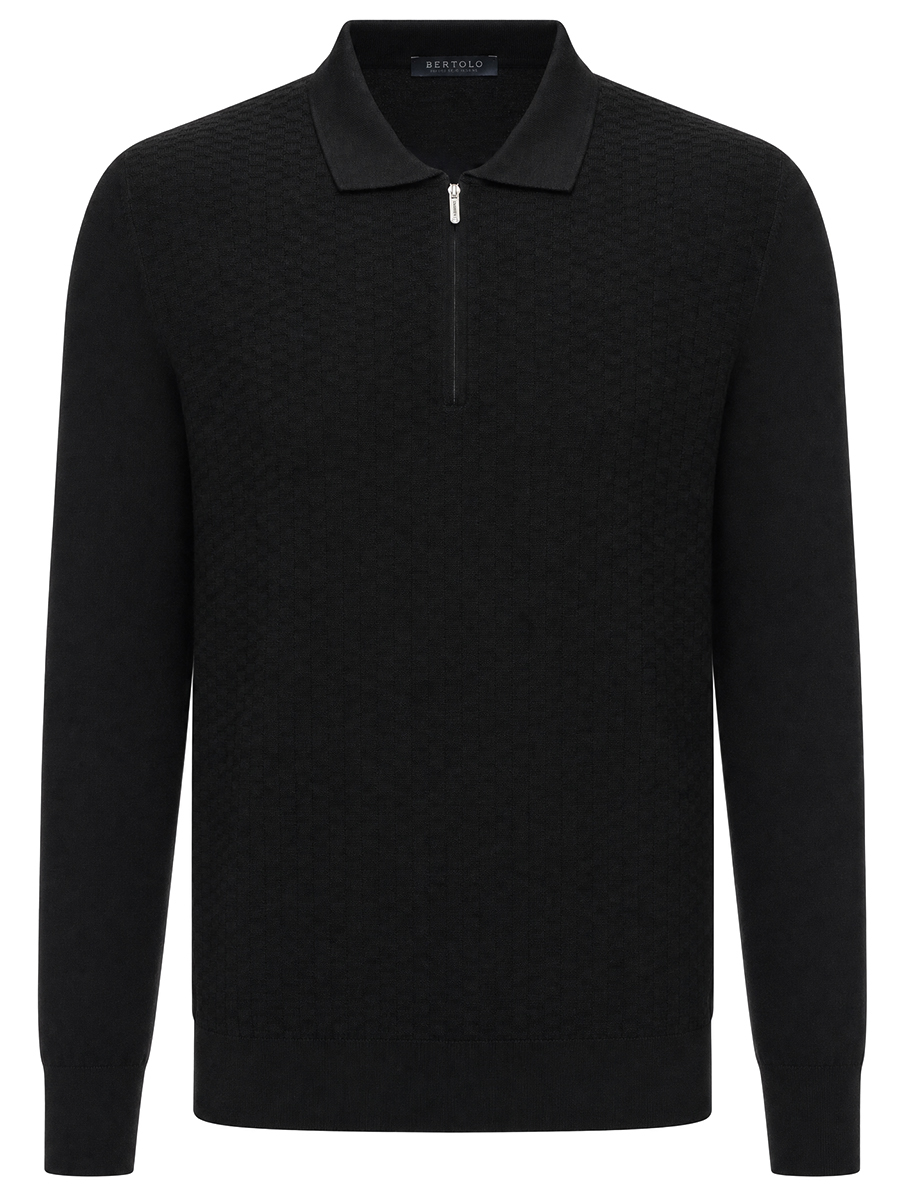 Поло из шерсти и шелка BERTOLO LUXURY MENSWEAR