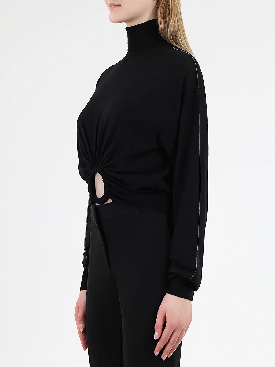 Водолазка укороченная с декором CELINE 23EF7342A Черный Черный  Фото 4